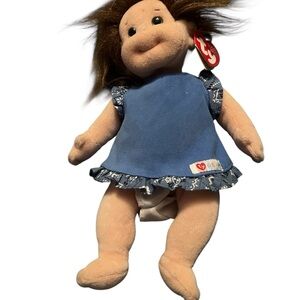 TY Beanie Boppers “Sugar” Kids Plush Doll with Blue Dress